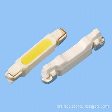 Bright LED V020 Side-view SMD LEDs, Super Bright 1000-1600mcd White LED, 3.8 x 0.6 x 1.2mm